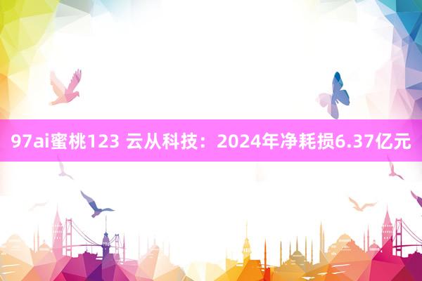97ai蜜桃123 云从科技：2024年净耗损6.37亿元